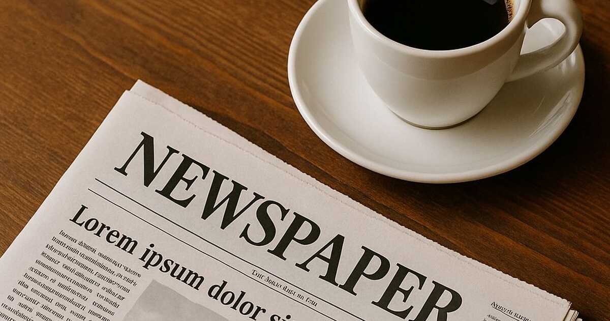 Kaffeetasse und Zeitung